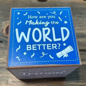 Inspirational Block Encouragement Decor Graduation Gift Home‎ Office Desk